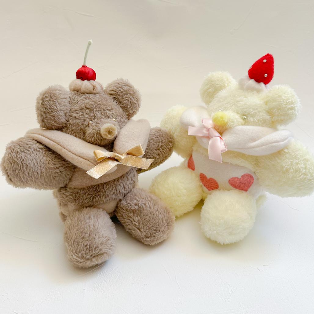 【5人限定】チョコレートケーキのくまさん｜ふわふわ・チェリートッピングのぬいぐるみ | 6枚目